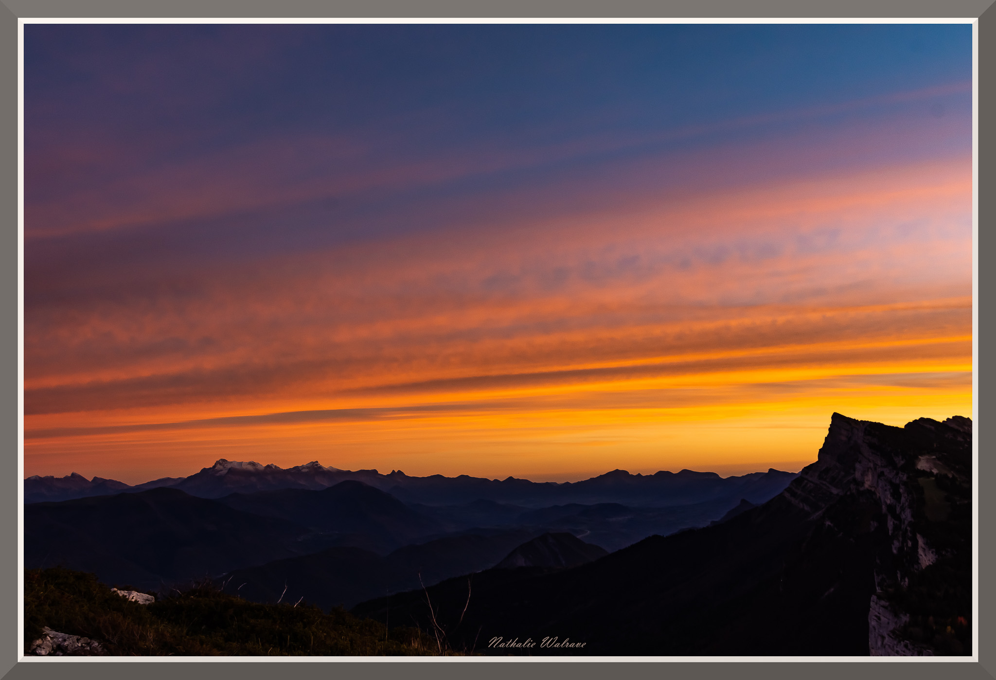 paysage de coucher de soleil